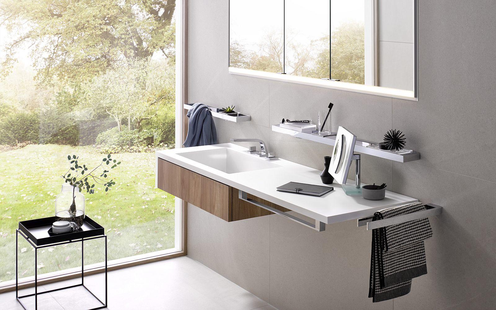 Waschtsch mit Accessoires der Serie liaison von Emco